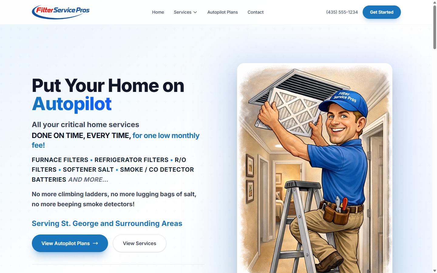 Filter Service Pros website screenshot