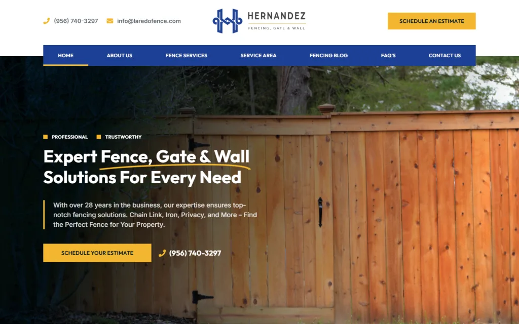 Hernandez Fencing website