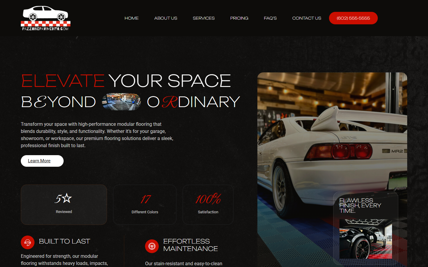 Pazzone Pavimento website screenshot