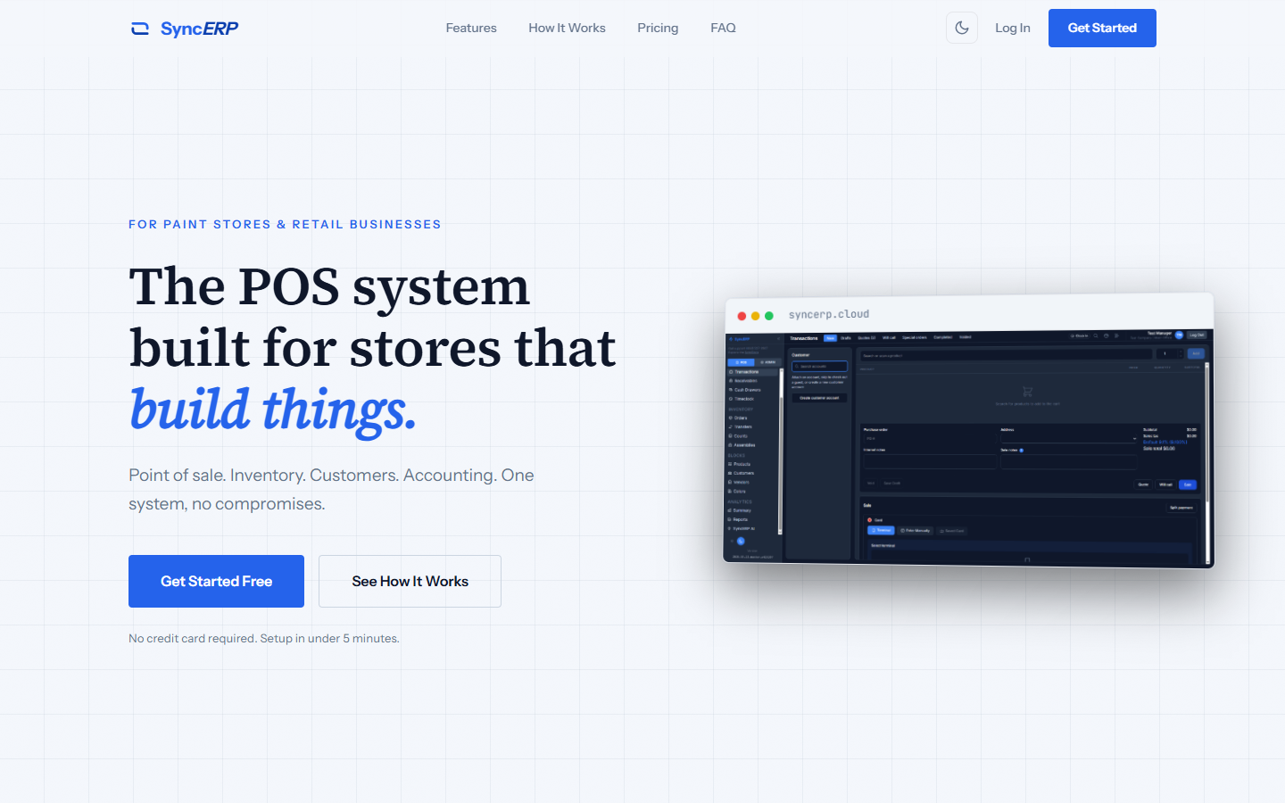 SyncERP website