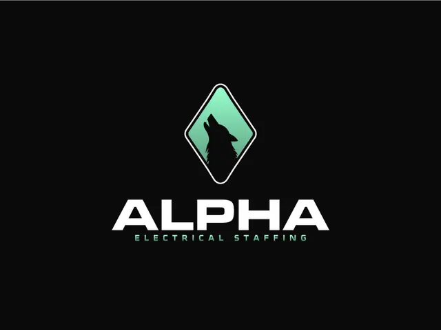 Alpha Electrical Staffing logo design, concept 68