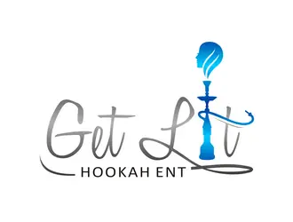 Get Lit Hookah Ent logo design, concept 2