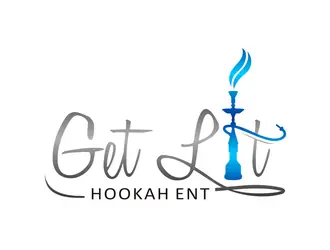 Get Lit Hookah Ent logo design, concept 3