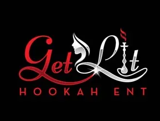 Get Lit Hookah Ent logo design, concept 8