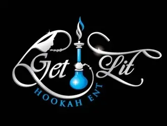 Get Lit Hookah Ent logo design, concept 11