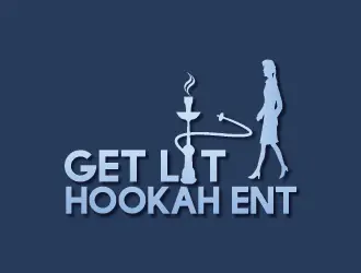 Get Lit Hookah Ent logo design, concept 12