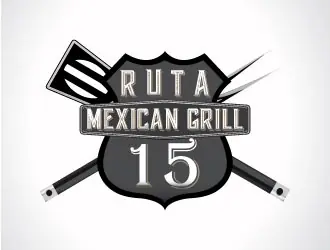 Ruta 15 Mexican Grill logo design, concept 8