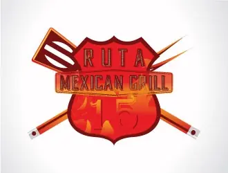 Ruta 15 Mexican Grill logo design, concept 9