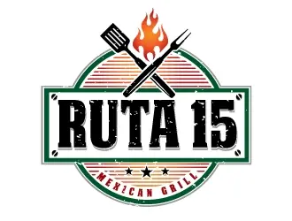 Ruta 15 Mexican Grill logo design, concept 13