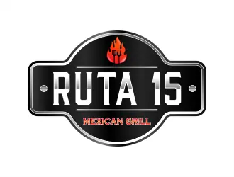 Ruta 15 Mexican Grill logo design, concept 16