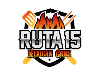 Ruta 15 Mexican Grill logo design, concept 31