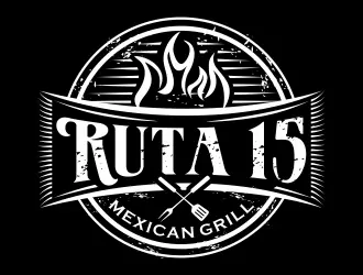 Ruta 15 Mexican Grill logo design, concept 51
