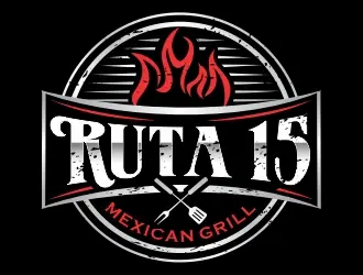 Ruta 15 Mexican Grill logo design, concept 55