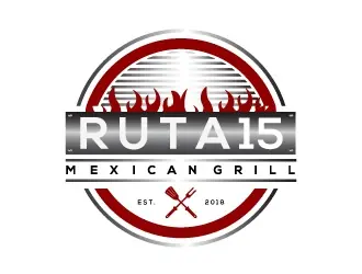 Ruta 15 Mexican Grill logo design, concept 56