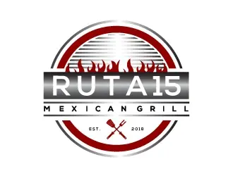 Ruta 15 Mexican Grill logo design, concept 58
