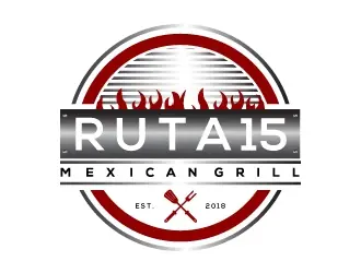 Ruta 15 Mexican Grill logo design, concept 61
