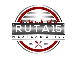 Ruta 15 Mexican Grill logo design, concept 62