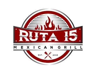 Ruta 15 Mexican Grill logo design, concept 68