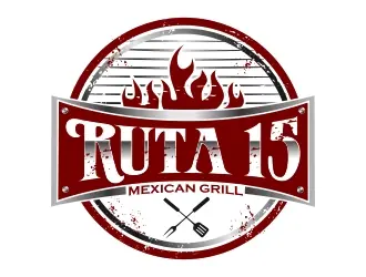 Ruta 15 Mexican Grill logo design, concept 76