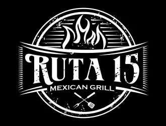 Ruta 15 Mexican Grill logo design, concept 77