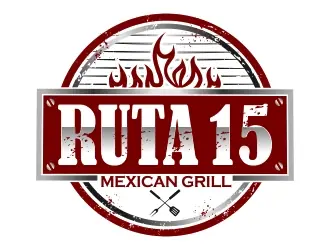 Ruta 15 Mexican Grill logo design, concept 81