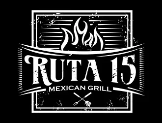Ruta 15 Mexican Grill logo design, concept 85